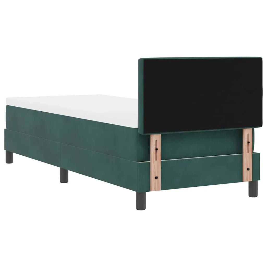 Letto a Sorgente LED con led Verde Scuro 80 x 200 cm Velluto 3342551