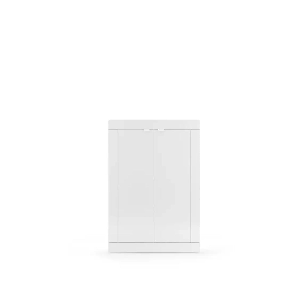 Mobile porta scarpe, collezione ISORA, colore bianco lucido laccato