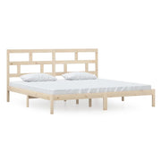 Letto matrimoniale | Letto per adulti | Giroletto in Legno Massello di Pino 200x200 cm