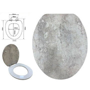 Trade Shop - Copriwater Copri Water Sedile Wc Bagno Gres Porcellanato Effetto Marmo 69241 -        3,5