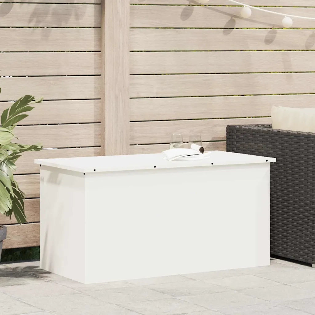 vidaXL Scatola di Stoccaggio Esterno Bianco 100 x 50.5 x 50 cm