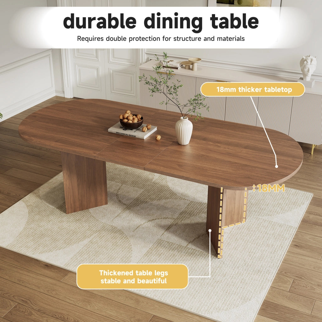 Tavolo da pranzo allungabile 140/180 x 90 cm, 4-8 posti, finitura noce, piano 18 mm