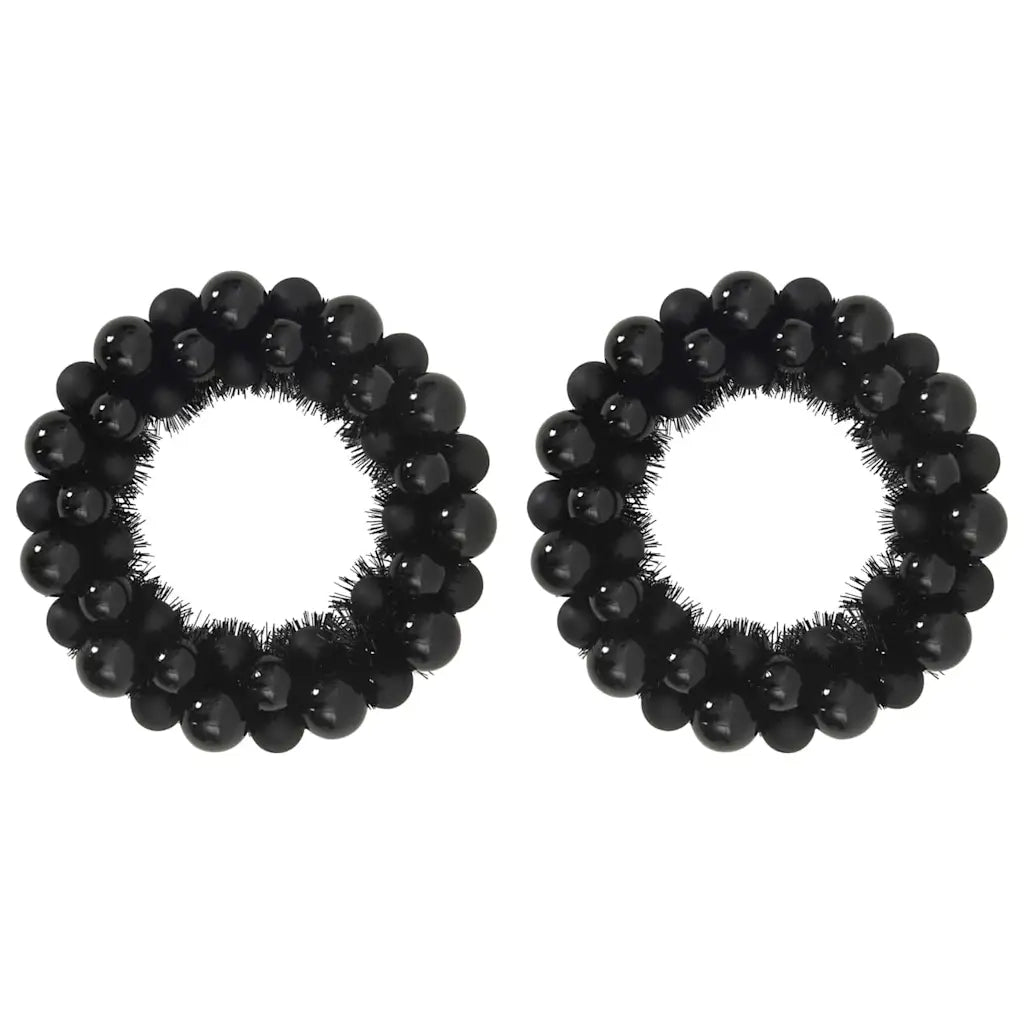 Corone di Palline di Natale 2 pcs Nero 33 x 33 x 7 cm 42019678