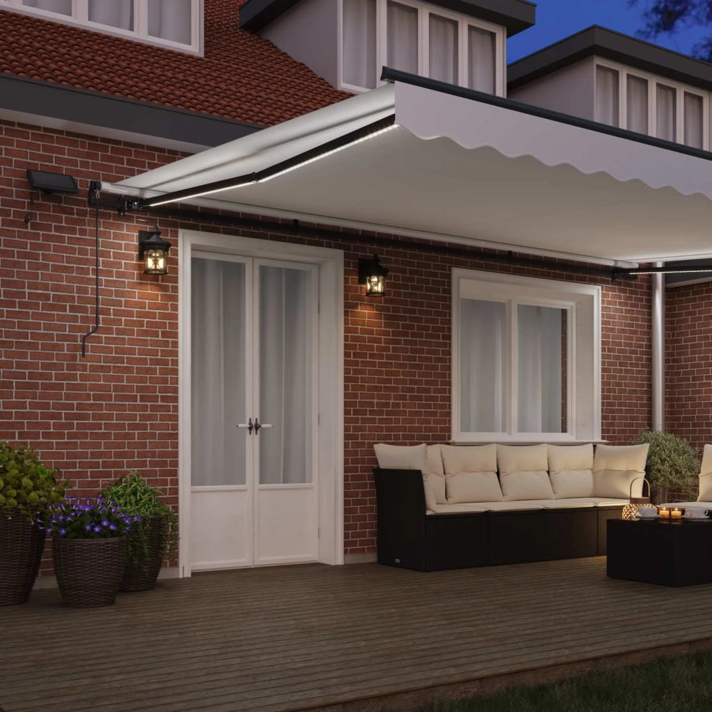 Tenda Retrattile Bianco 500 ×350 cm Tessuto 3331538