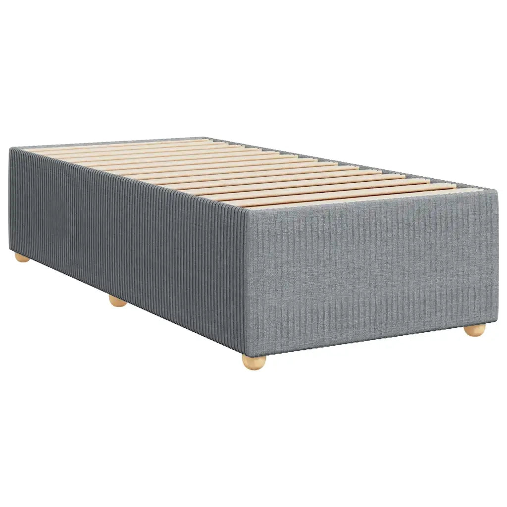 vidaXL Giroletto a Molle con Materasso Grigio Chiaro 90x190 cm Tessuto