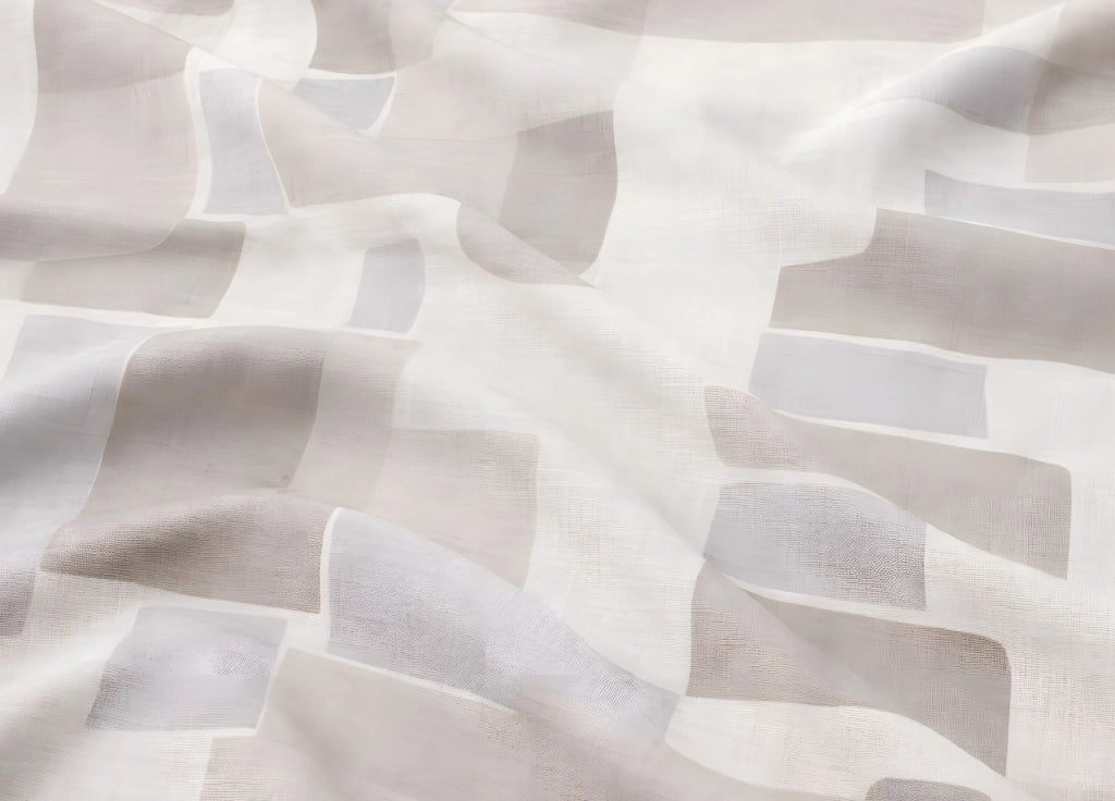 Sacco Copripiumino In 100% Cotone Made Italy Disegno Brick - Singolo - Beige