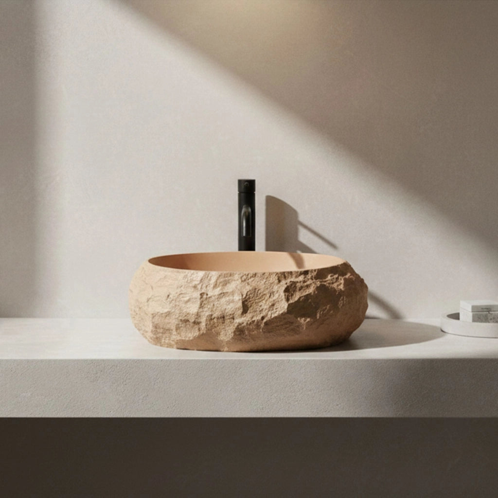 Lavabo Da Appoggio Rea Mika Light Terracotta