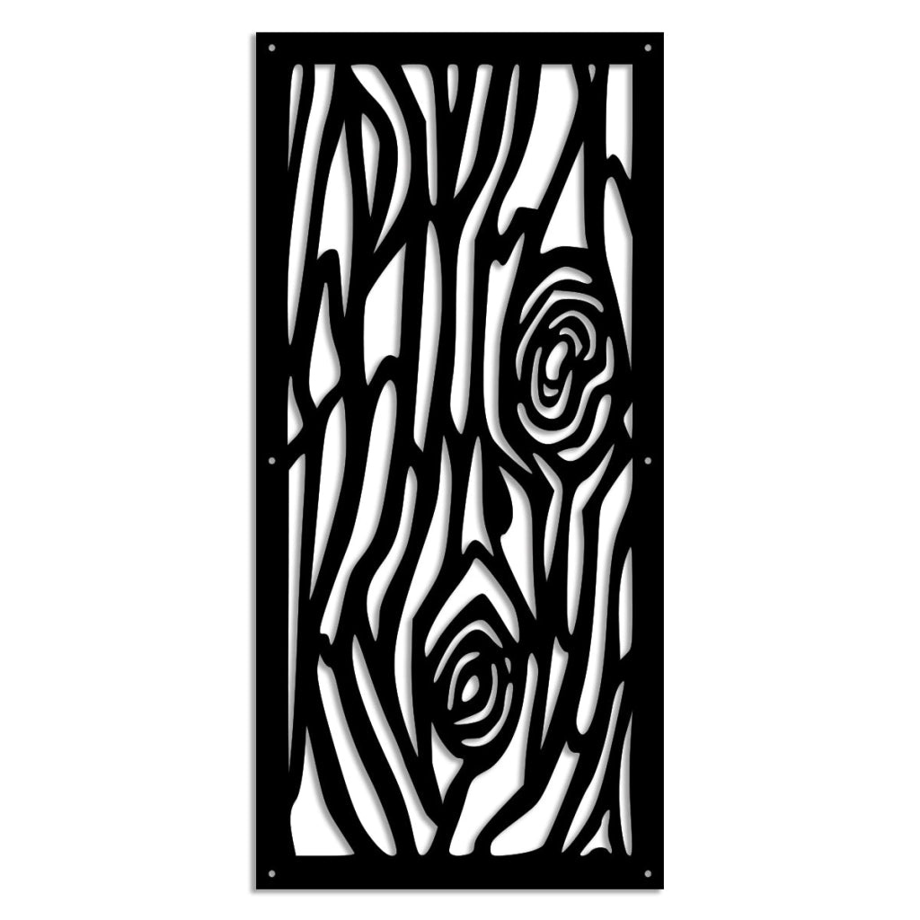 WOOD - Pannello in PVC traforato - Parasole Colore: nero, Misura: 73x148 cm