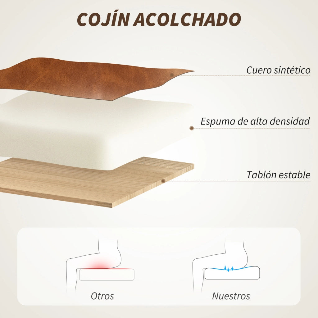 Sedia da Ufficio con Altezza Regolabile e Schienale in Rattan Sintetico ¨C zephmum ¨C Marrone 60x55,5x82-90 cm