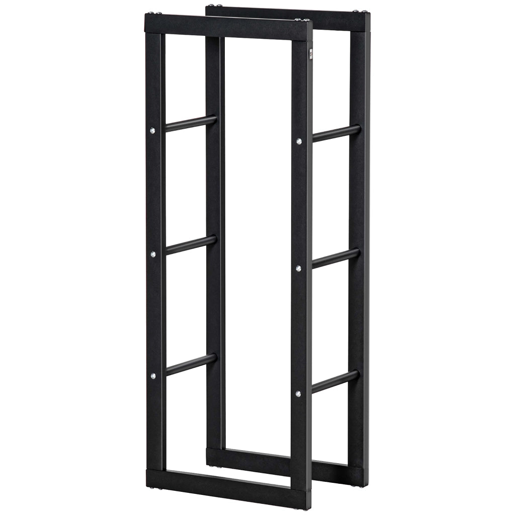 Porta legna per camino ¨C Zephmum ¨C Nero 40x25x100 cm