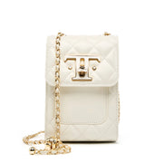 Borsa a mano da donna in vera pelle, stile retr¨°, colore bianco.