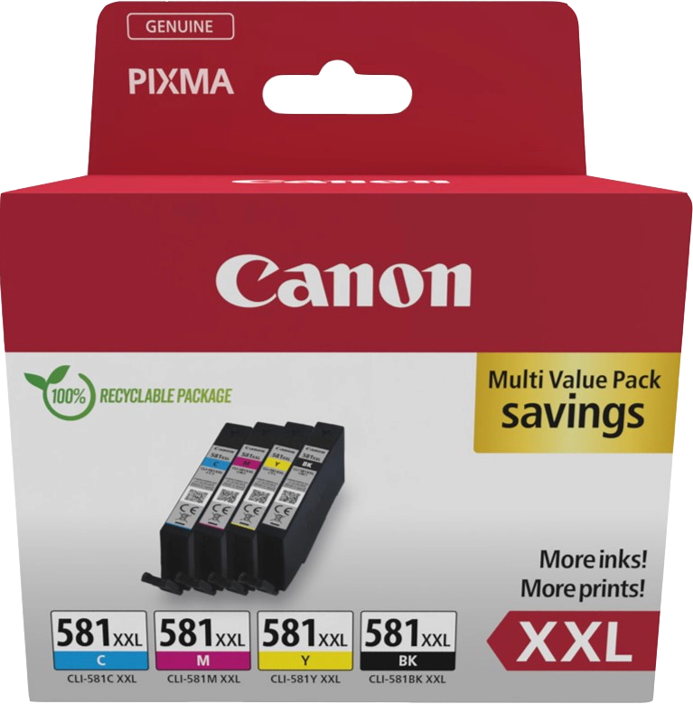 Canon 1998C007 cartuccia d'inchiostro 4 pz Originale Nero, Ciano, Magenta, Giallo