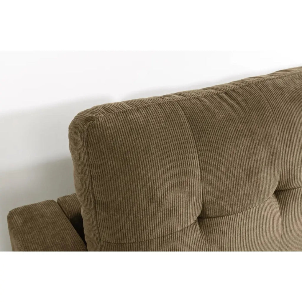 Divano ad angolo CITY marrone reversibile – Divano contemporaneo in velluto a coste