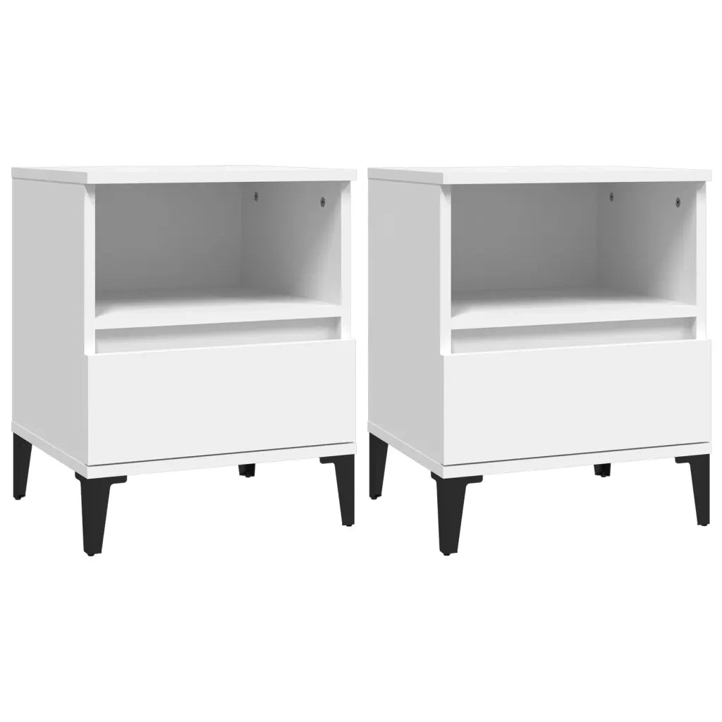 Comodini 2 pz in Bianco 40x35x50 cmcod mxl 121335