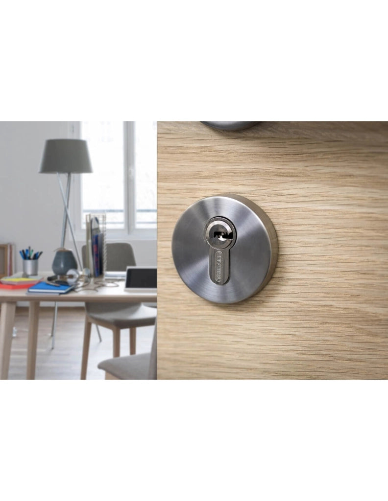 Cilindro europeo Transit 2 40 x 40 mm, nichelato, anti-perforazione, anti-scasso, 3 chiavi reversibili – THIRARD