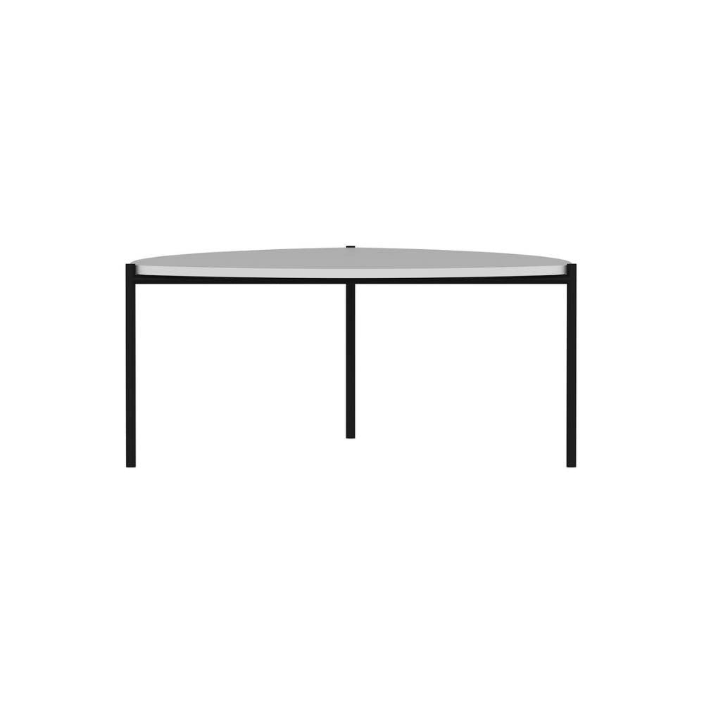 Tavolino da salotto bianco Lenny struttura metallo nero