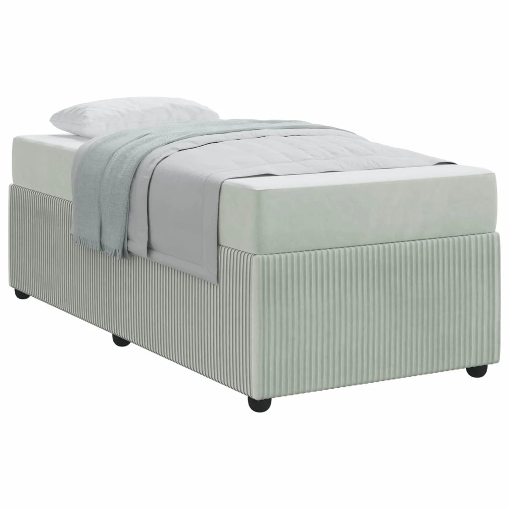 Struttura del letto Grigio chiaro 100 x 200 cm Tessuto 3398360