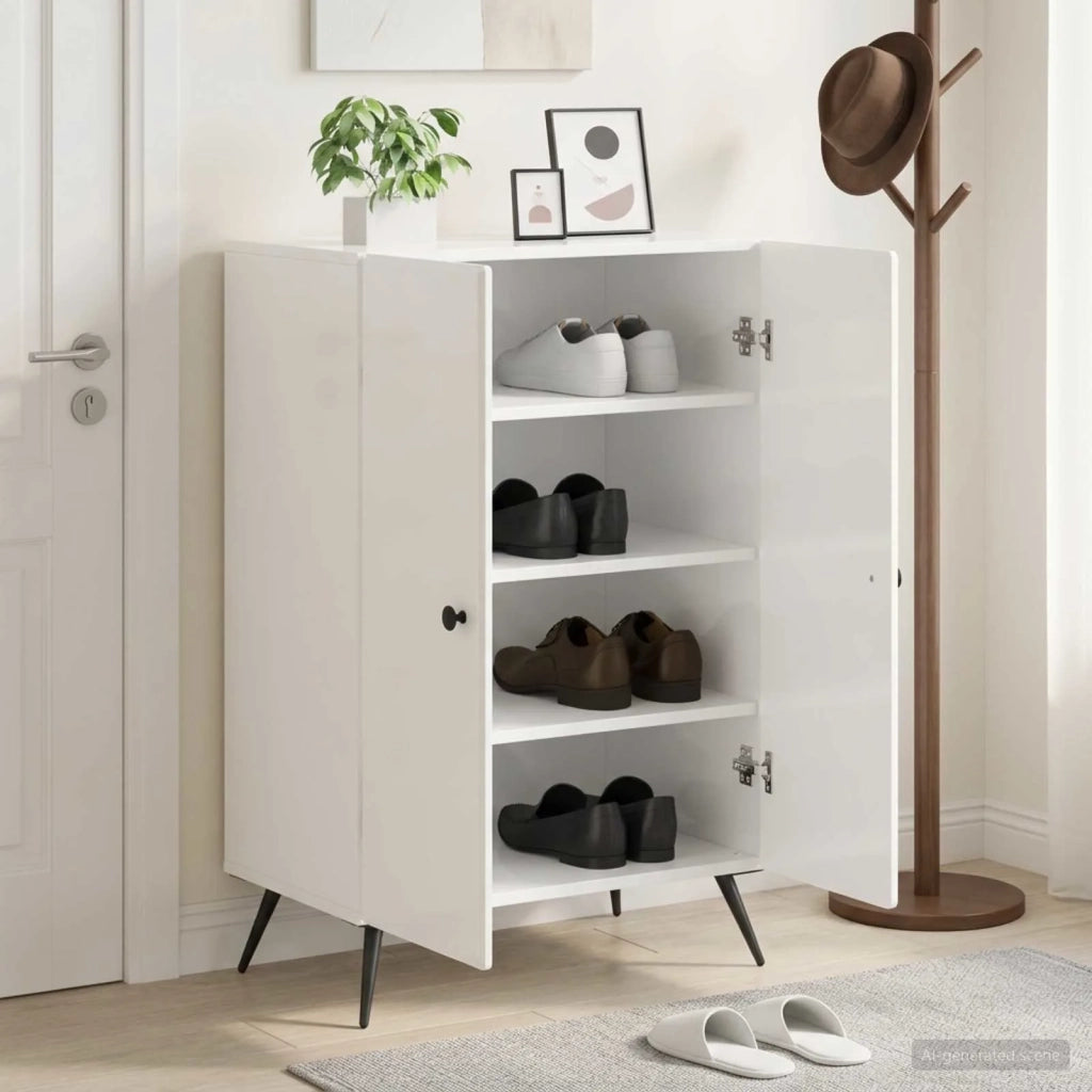 Mobile per scarpe BREDA 59,5 x 39,5 x 90 cm Bianco Lucido 897529