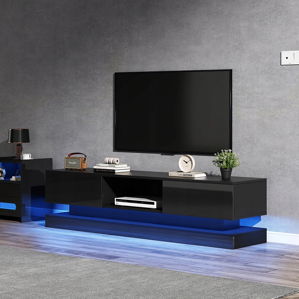 Mobile TV con illuminazione LED - Xylo - Bianco, adatto per TV da 60 pollici