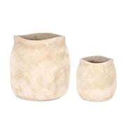 Porta Vaso in Terracotta Forma Sacco da Esterno Minh Bizzotto Dimensioni: Ø33a - 32 h cm, Tonalità: Chiara