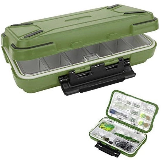 Cassa di stoccaggio acquatica - Impermeabile - Doppio lato - Resistente allo shock - Spazi di stoccaggio regolabili - Materiale plastico - Contenitore trasparente interno - Cassa per pesce