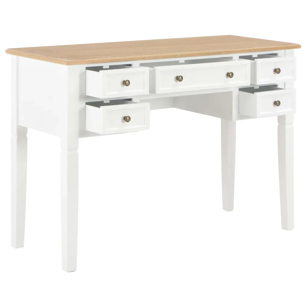 Scrivania Bianca 109,5x45x77,5 cm in Legno cod mxl 60584