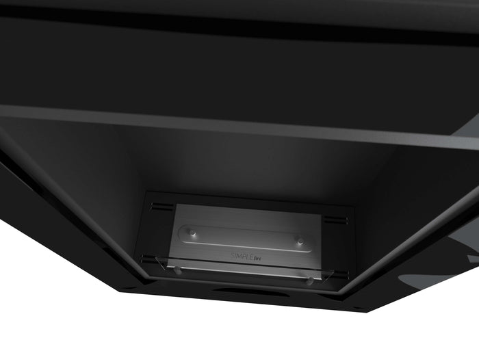 Camino a Bioetanolo da Parete/Incasso 55x79 cm Frame 550 Nero