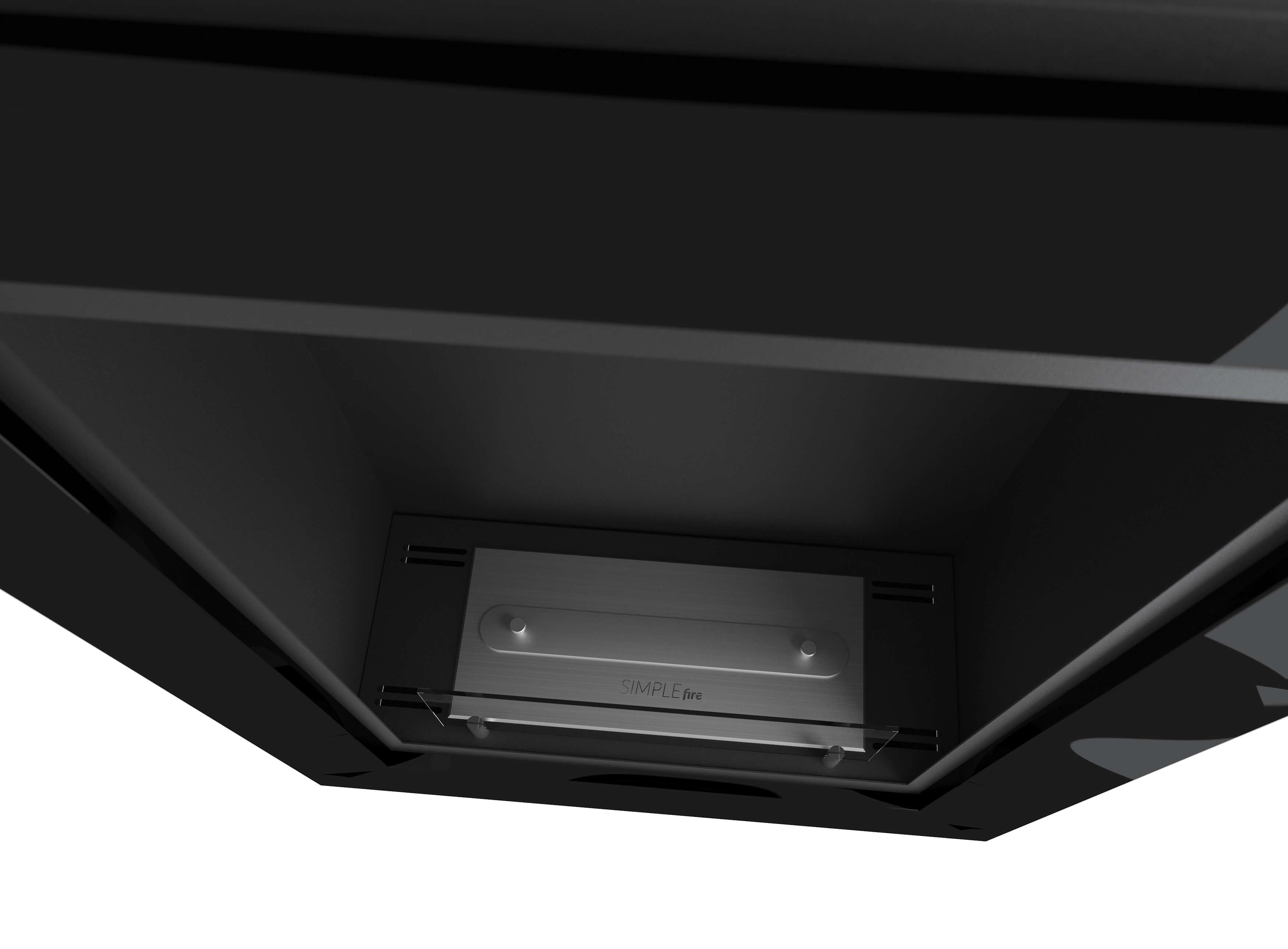 Camino a Bioetanolo da Parete/Incasso 55x79 cm Frame 550 Bianco