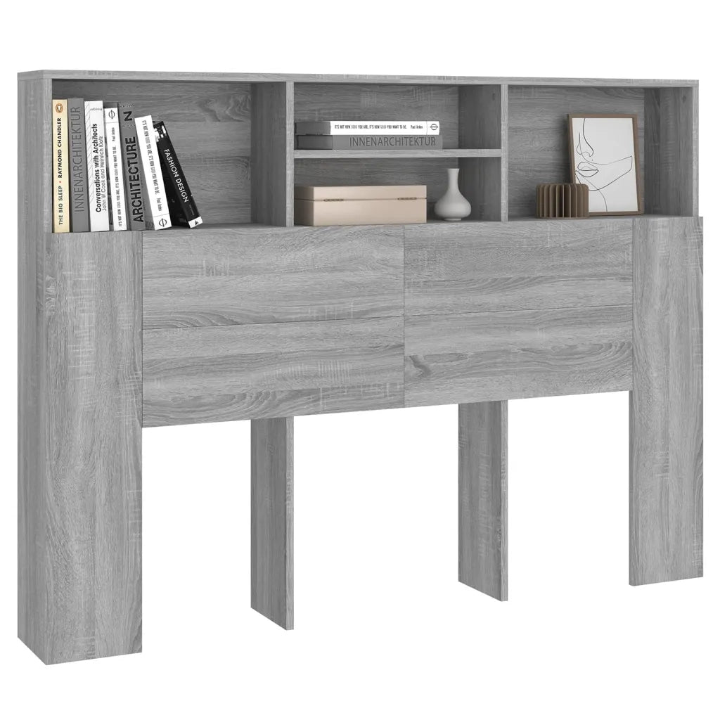 Testiera con Scomparti Grigio Sonoma 140x19x103,5 cm 817250