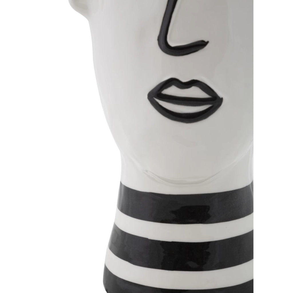 Vaso Decorativo Viso 31, Bianco, Porcellana, 13,2x11,8x26,3 cm