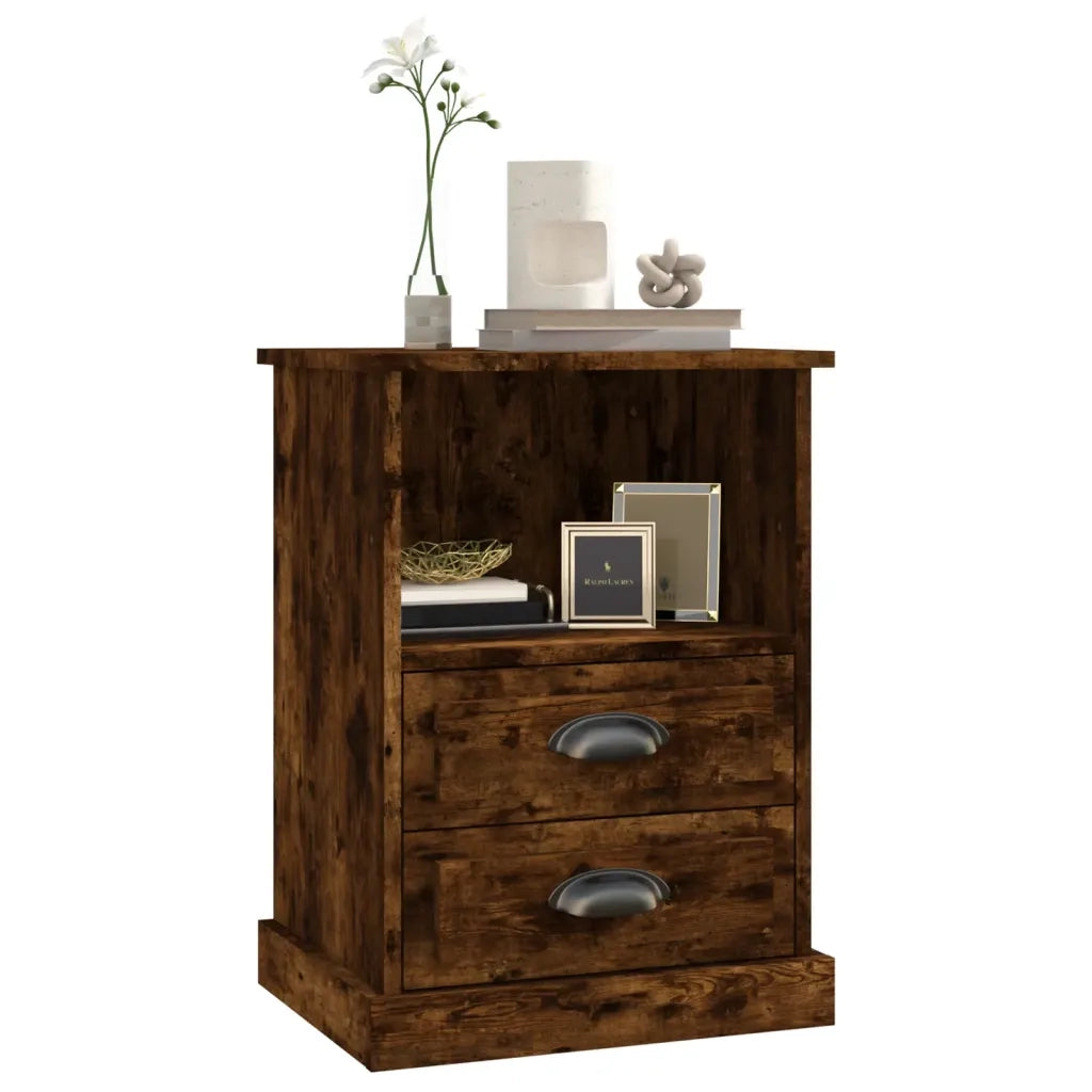 Comodino Rovere Fumo 43x36x60 cm 816338