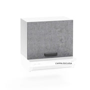 Pensile per cucina componibile da 60 cm con due ante, realizzata in legno 100% MADE IN ITALY colore Cemento