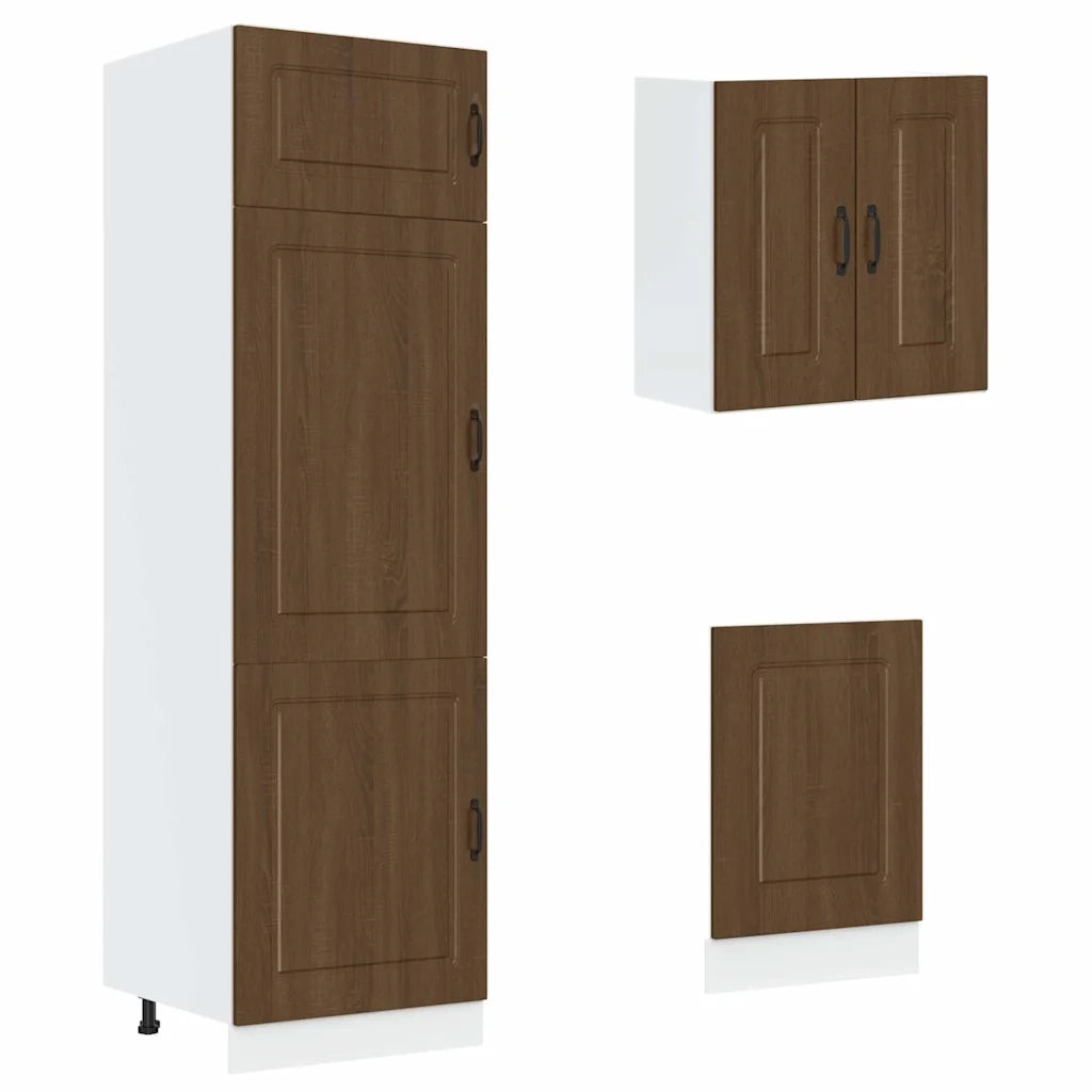 Set Mobili da Cucina 8 pz Kalmar Rovere Marrone in Truciolato 3314798