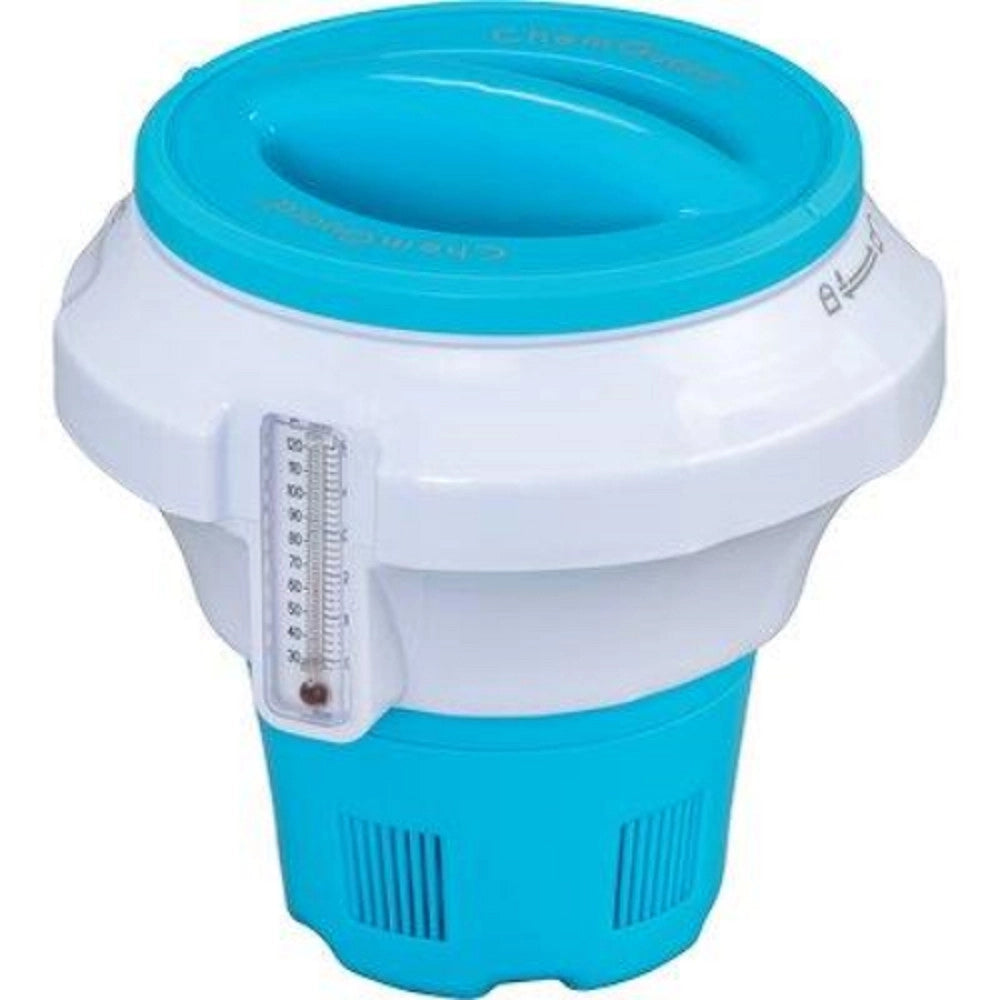 Trade Shop - Dispenser Dosatore Galleggiante Pastiglie Cloro Medio Termometro Piscina 58701 -