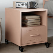 Comodino Rosa 36x39x43,5 cm in Acciaio 846706