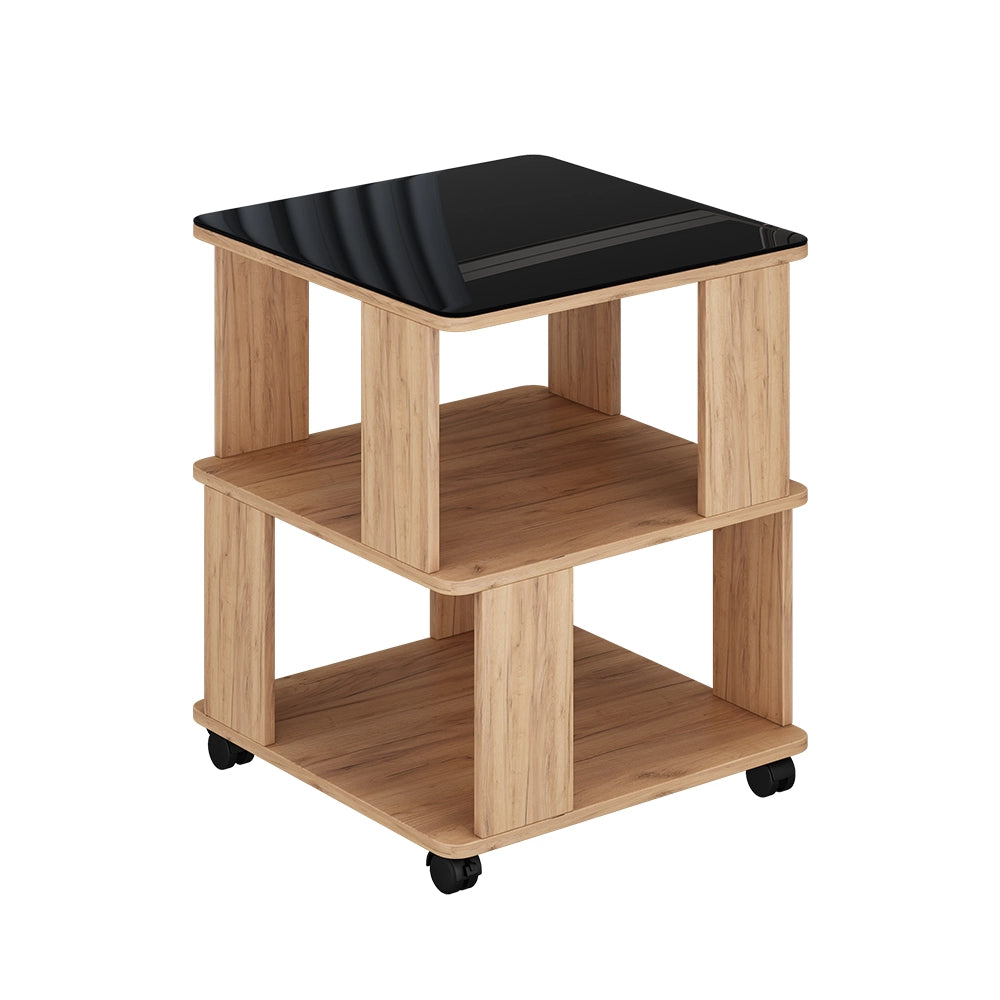 Vicco Tavolino Rovere Goldkraft/nero 50 x 50 cm