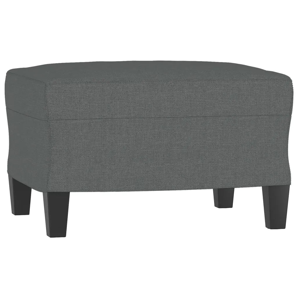 Divano Sedia-Poltrona con Poggiapiedi Grigio Scuro 60 cm in Tessuto 185182