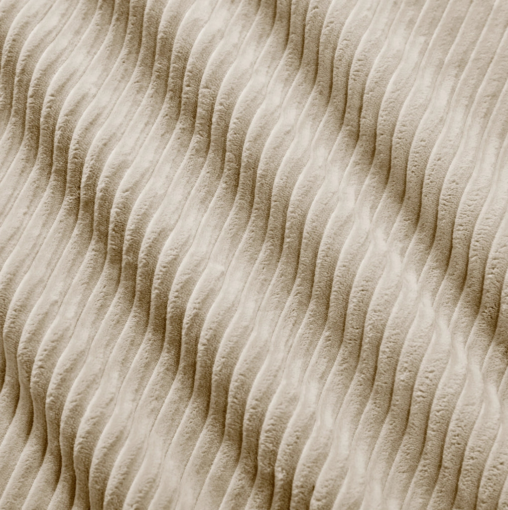 Divano angolare modulare 298x103x70 cm senza montaggio in velluto a coste beige