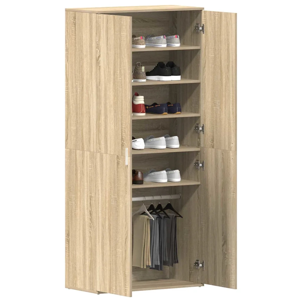 Mobile per scarpe con porta Rovere Sonoma 80 x 39 x 178 cm 3333868