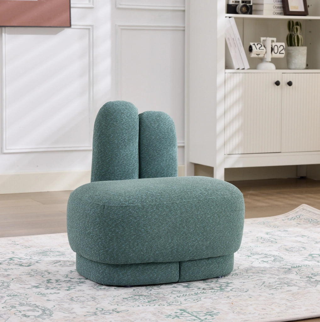 POUF A Forma di Coniglio Imbottito Verde in Tessuto, 6,2 kg