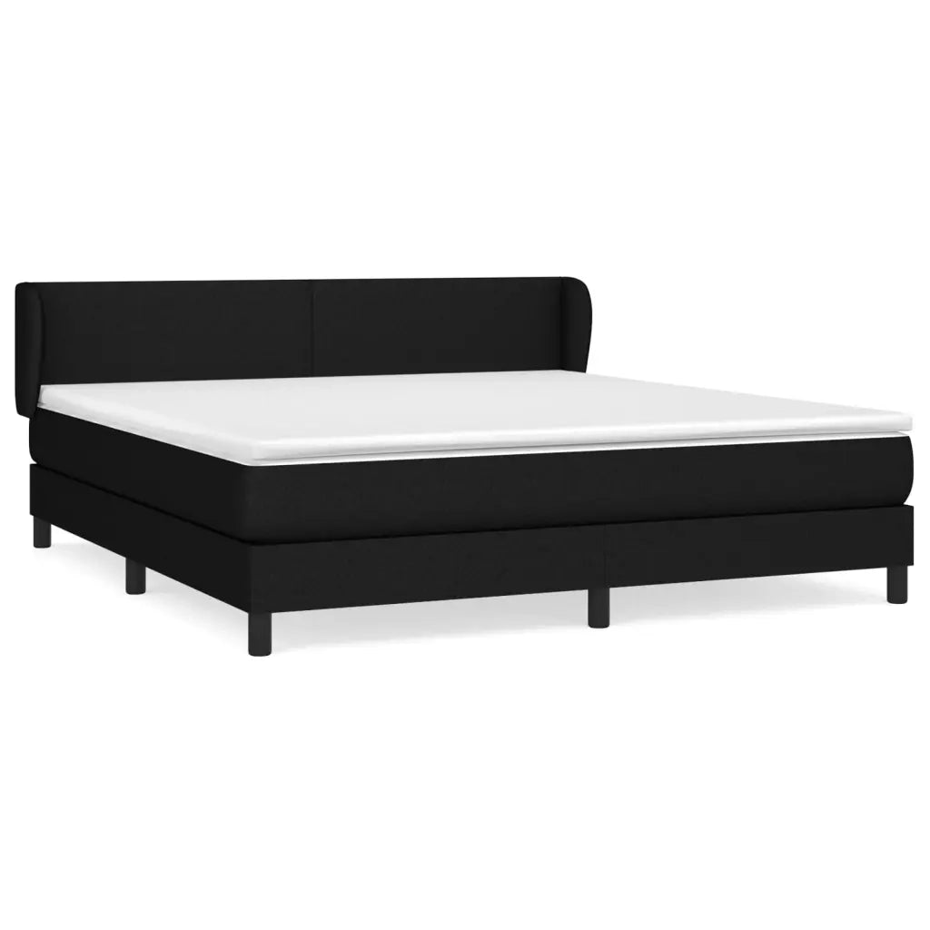 Giroletto a Molle con Materasso Nero 160x200 cm in Tessuto cod mxl 38678