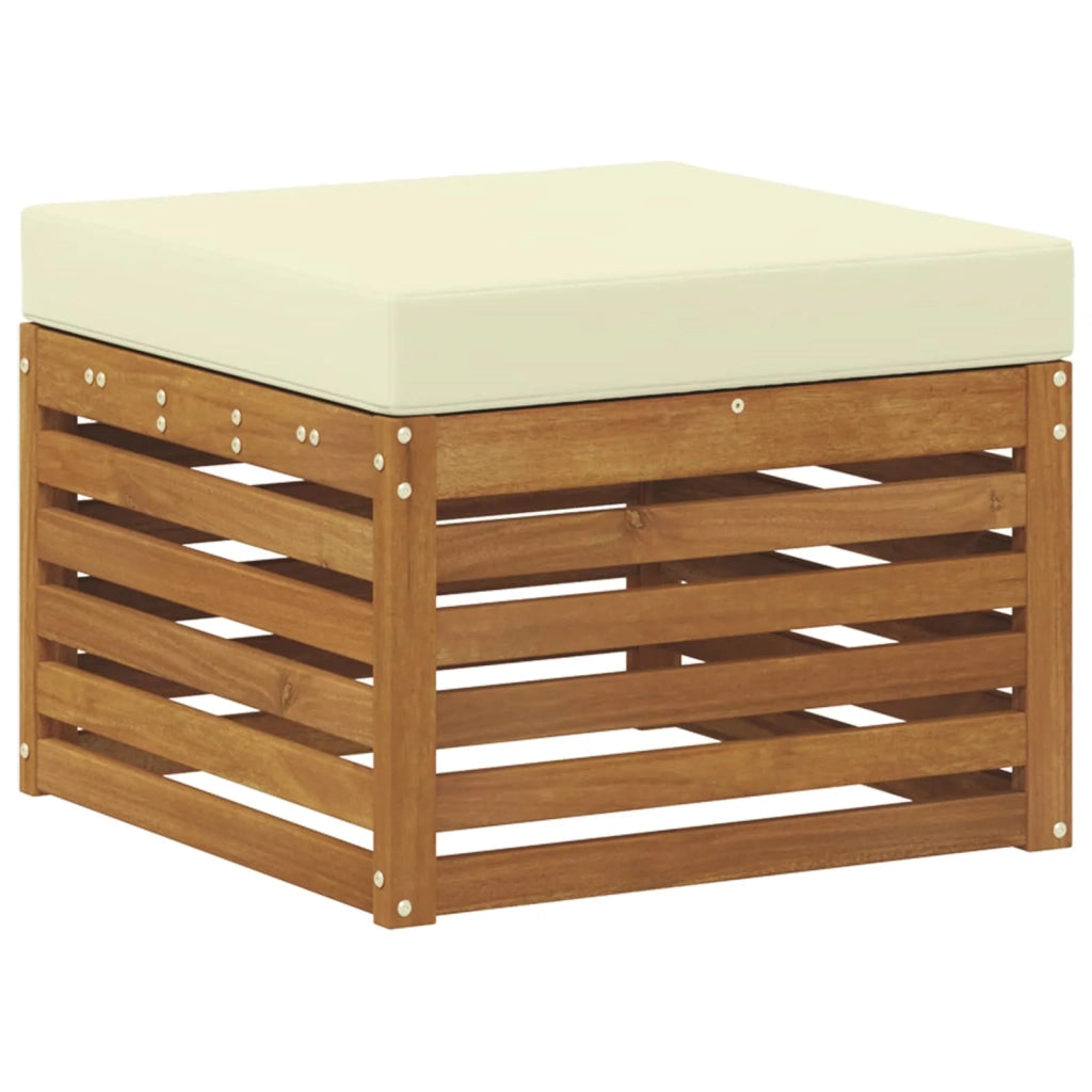 Set di divani da esterno 9 pz Naturale e Crema 3375325