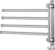 Sostegno per asciugamani in acciaio inossidabile per bagno e cucina - Sostegno per asciugamani con 4 barre e supporto per asciugatrice