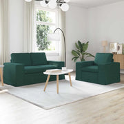 Set di divani 2 pcs Verde Scuro 162 x 80 x 82 cm Tessuto