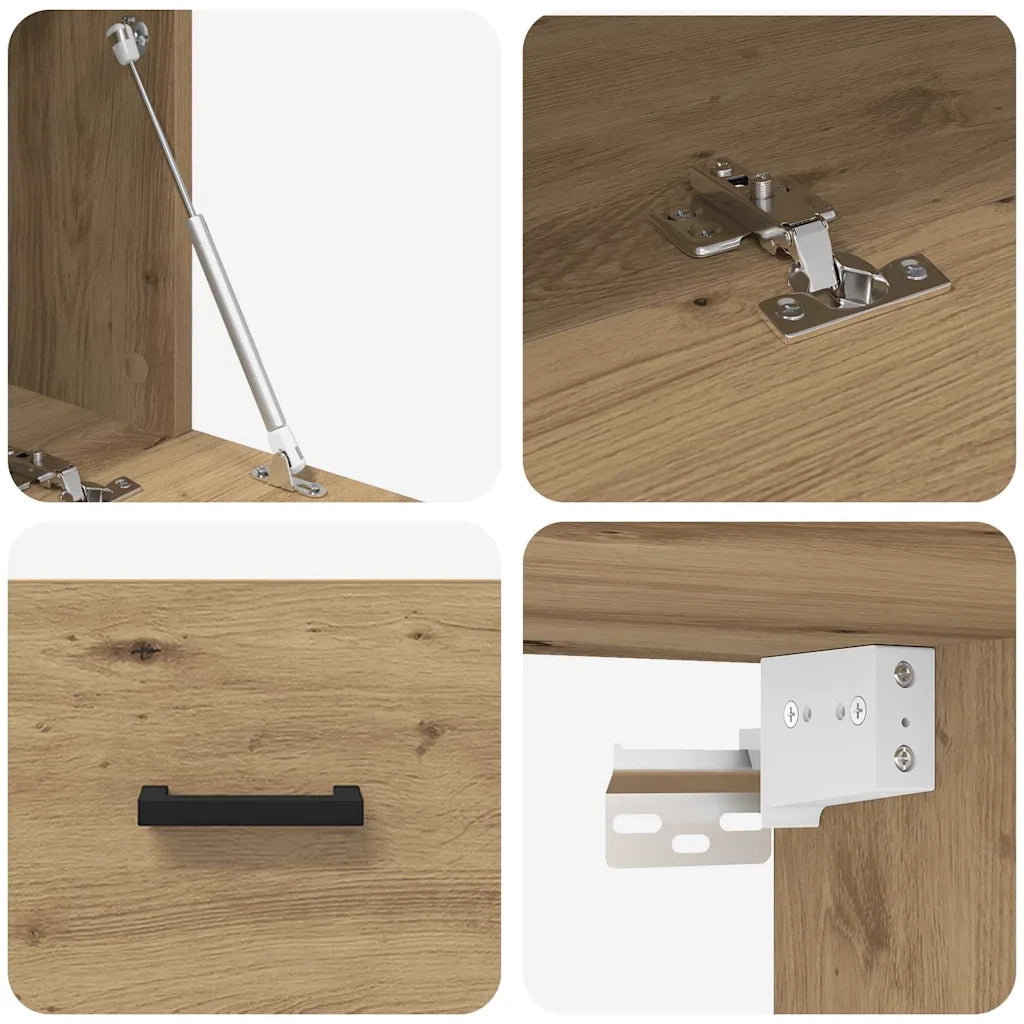 Mobiletto a muro Rovere artigianale 60 x 36,5 x 35 cm