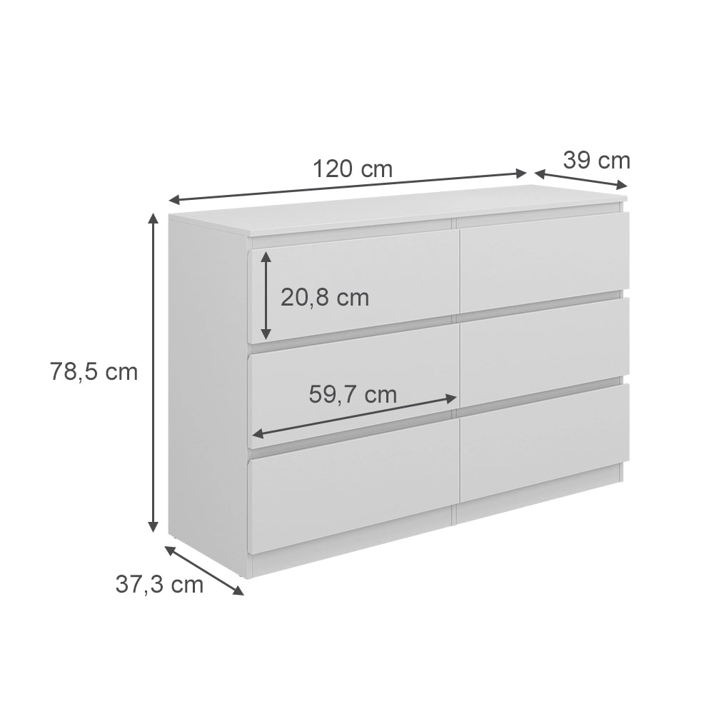 Vicco  Cassettiera  Bianco  39  x 78.5  cm