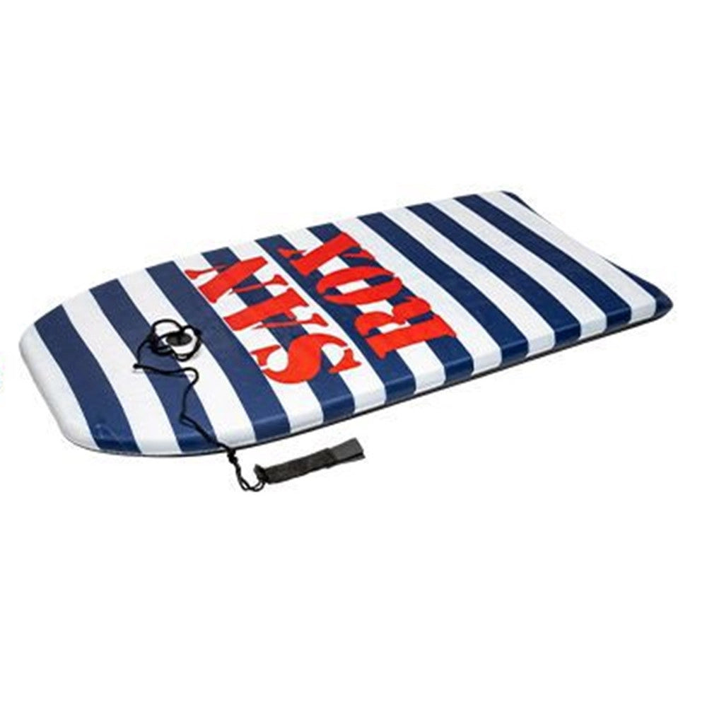 Trade Shop - Tavoletta Mare Eps 94cm Surf Bodyboard Stripe Righe Con Scritta Con Corda Caviglia 3501034 -