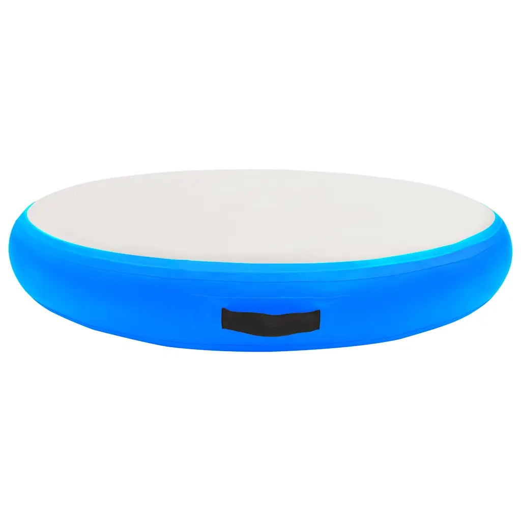 Tappetino Ginnastica Gonfiabile con Pompa 100x100x10cm PVC Blu 92704