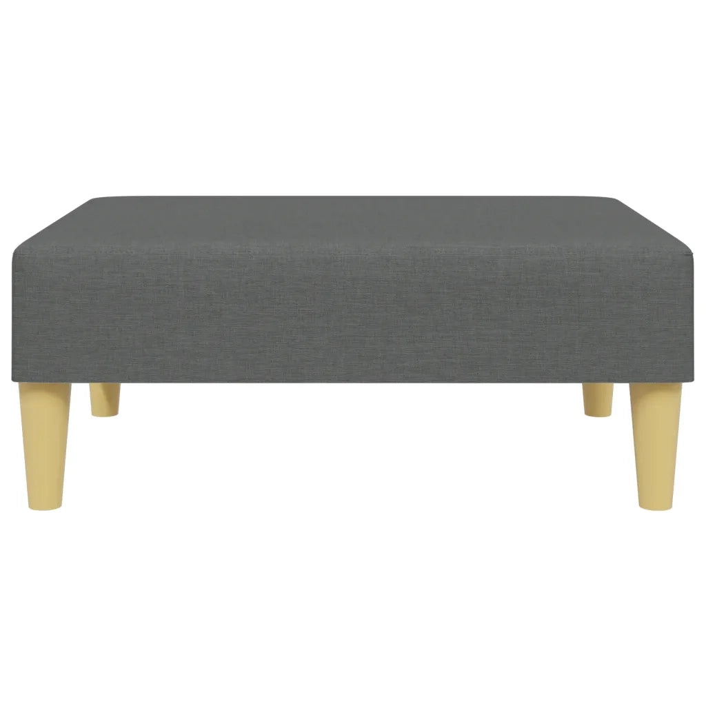 Divano Letto 2Posti Cuscini e Poggiapiedi Grigio Scuro Velluto 3216216