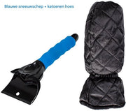 Manopole spesse + pala neve blu pieghevole per rimuovere la neve in inverno senza danneggiare le mani, adatta sia per l'uso in auto che in casa - un must-have per la pulizia dell'esterno in inverno.